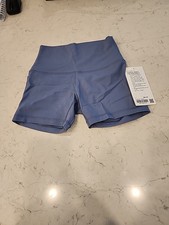 NWT Lululemon Align High-Rise HR Shorts 4  WSDN Washed Denim Blue Size 4