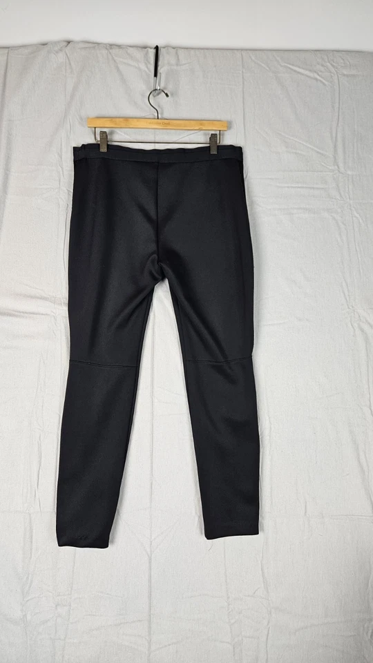 Ellie Tahari Mesh Sides Black Leggings / Pants Womens Size Large Faux Fly - Image 2 of 4