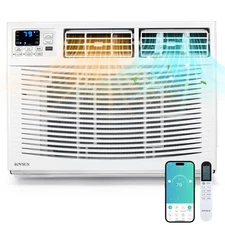 24000 BTU Window Air Conditioner with Heat, WIFI AC Unit & Heater Combo W/Remote