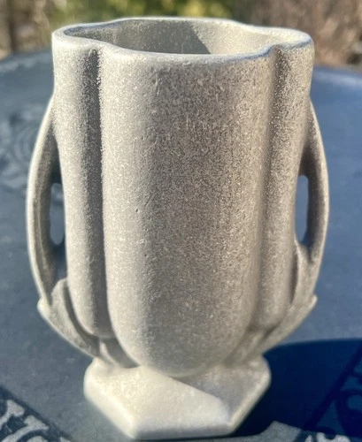 McCoy Shaped Art Deco Vase by Aluminum Pottery Co in Recycled Aluminum