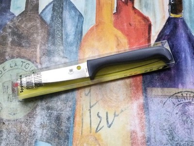 Spyderco Counter Critter Kitchen Knife,  7Cr17 Plain Blade Purple Plastic Handle