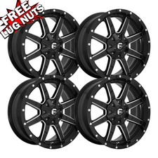 Set-4 Fuel D610 Maverick 20x9 5x127 Black Milled 30mm Wheels Rims 20 Inch Set-4 Fuel D610 Maverick 20x9 5x127 Black Milled 30mm Wheels Rims 20 Inch