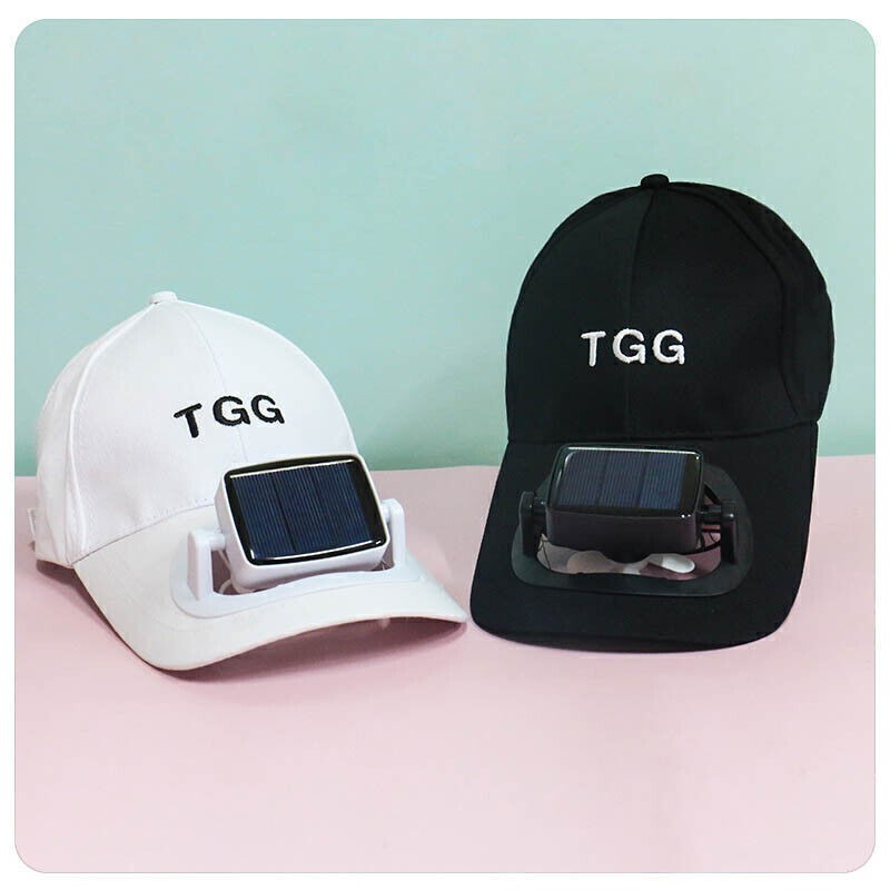 APL Pannello Solare Ventilatore Cappello Cappellino Estivo Campeggio Visiera Baseball Singolo Lotto Q2H3