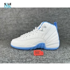 Nike Air Jordan 12 Retro GS White University Blue Shoes 153265-112