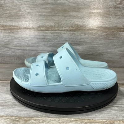 Crocs Women s Classic Slide On Blue Sandals Size 8
