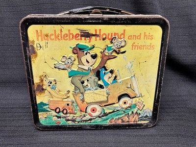 Vintage Aladdin Metal Lunch Box 1961 Hanna-Barbera Huckleberry & Quick Draw