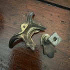 Victorian Solid Brass Double Hall Tree Coat Hooks Wall Mount Broken — photo 7