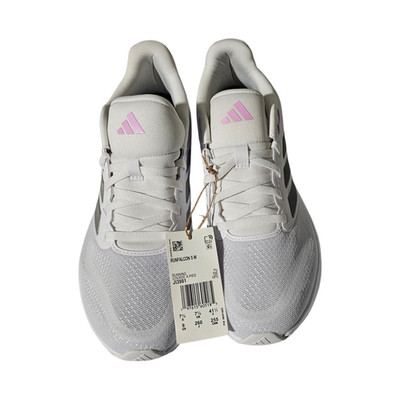 adidas Runfalcon 5 W White Pink Gray JI3981 Lace Up Mesh Sneakers Women 