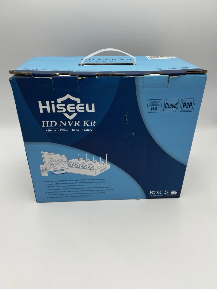Hiseeu 8WNKIT-4HB612-1T HD Wireless Security CCTV 4 Camera Kit 1TB NVR (NEW) - Image 3 of 4
