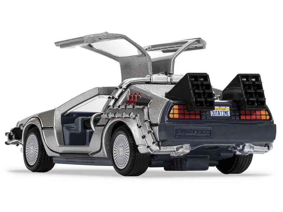 1985 DMC DeLorean Time Machine Diecast Model Car with Doc Brown Figure - Back... - Image 4 of 4