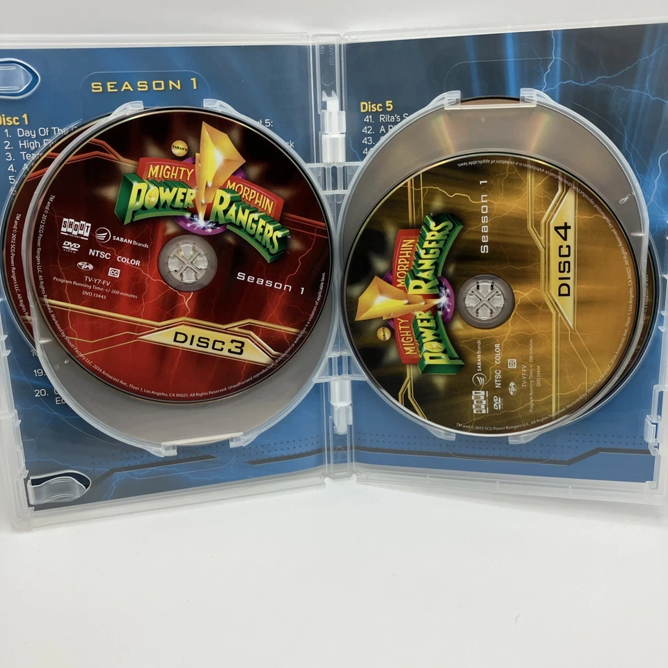 Mighty Morphin Power Rangers The Complete First Season DVD 6 Disc All 60 Episode Foto 4 de 4