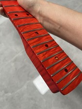Stainless 22Fret DIY satin red Flame Maple Electric guitar Neck 25.5in