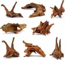 Azil Natural Driftwood 9''-12'' 2 Pieces - Perfect Aquarium Decoration for Fis