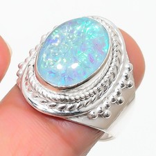 A Triplet Opal Gemstone Handmade 925 Sterling Silver All Size Ring For Gift