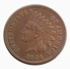 1864 Indian Head Penny Extremely Fine As shown in the figure free shipping