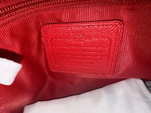 NWT COACH Town Car Tote Shoulder Bag in Crossgrain Leather RED 34817 $350 Purse - Picture 7 of 7