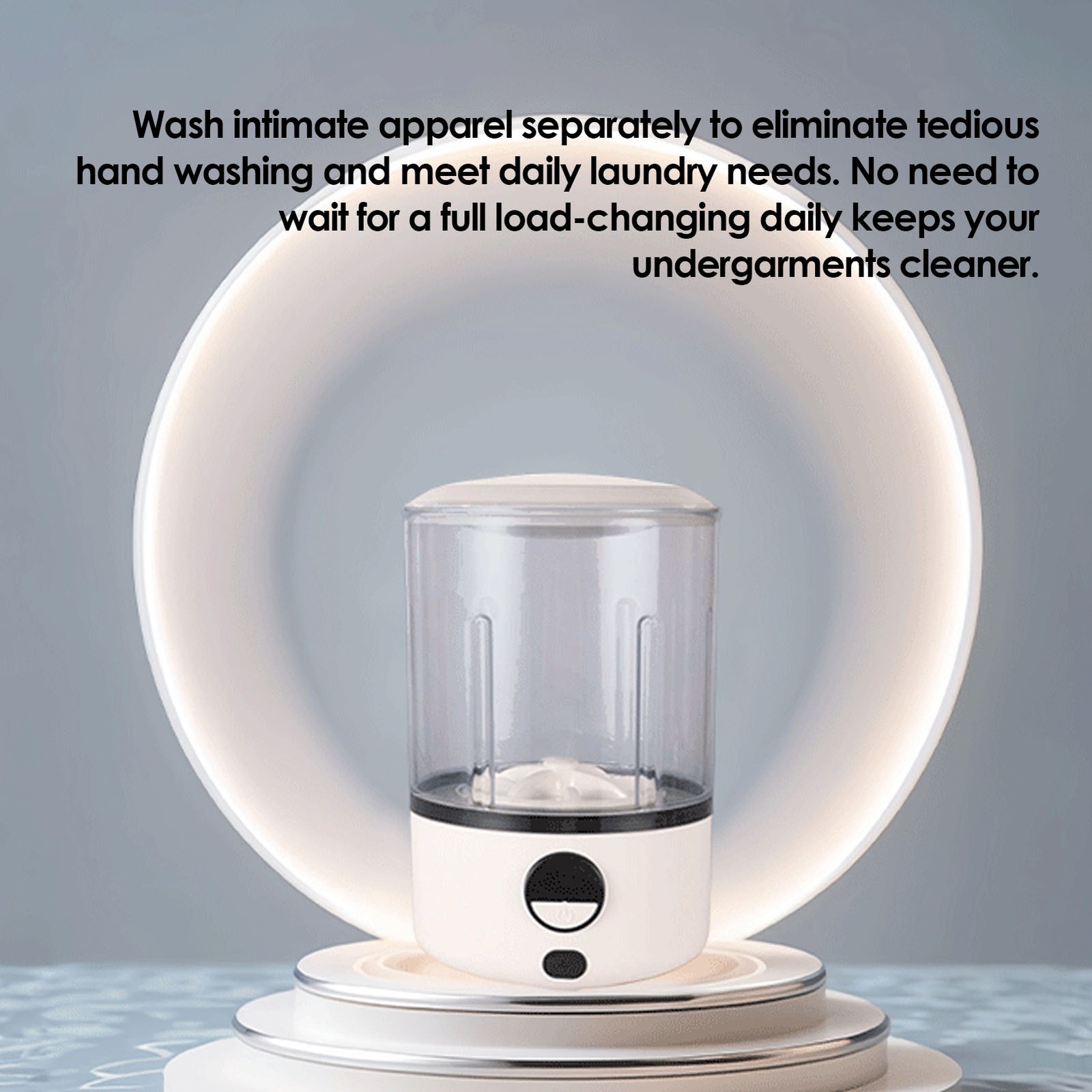 Underwear Washing Machine White 2L Cordless Rechargeable Underwear Washer With