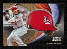 2022 Series 2 Batting Helmet Commemorative Relics Gold 25/75 Yadier Molina h3a