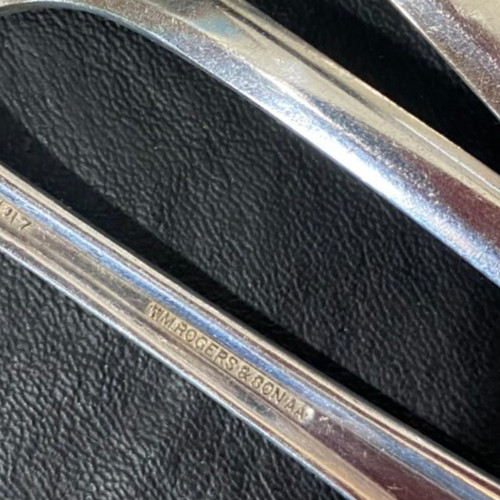 Wm Rogers and Son 1917 Lincoln Pattern silverplate flatware vintage set 149 pcs