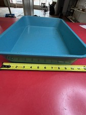 CASAMARE Blue Rectangle Baking Dish 14x11x3 in Metal One-Piece Kitchen Bakeware