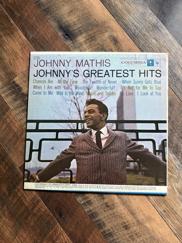 Johnny Mathis Johnny's Greatest Hits Album Record Vinyl LP - Image 3 of 3