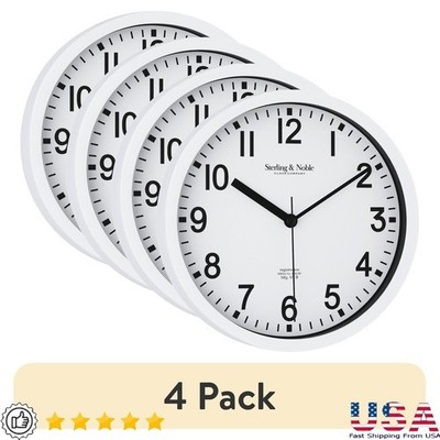8.78'' Indoor Wall Clock Quartz Movement Easy Hang Lightweight Arabic Numerals