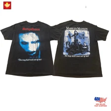 Trending Marilyn Manson Long Road Out Of Hell Tee Shirt 90s Size S-5XL Reprint