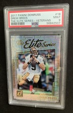 2017 Panini Donruss Football The Elite Series #18 Drew Brees PSA 9 Mint Saints