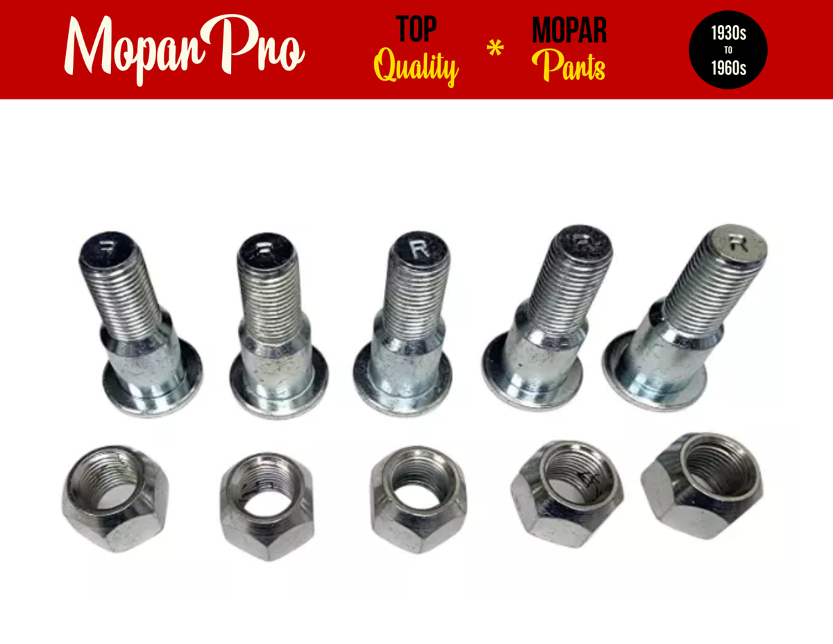 FOR 1950-1953 Dodge Wheel Studs & Nuts Right Hand Thread Chryco