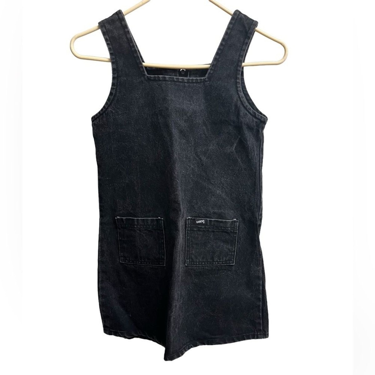 VTG 90s Guess USA Girl's Black Denim Sleeveless Mini Dress SZ 12 | eBay
