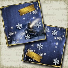Magic Christmas Train NPM - 2 Premade Scrapbook Pages - EZ Layout 5155