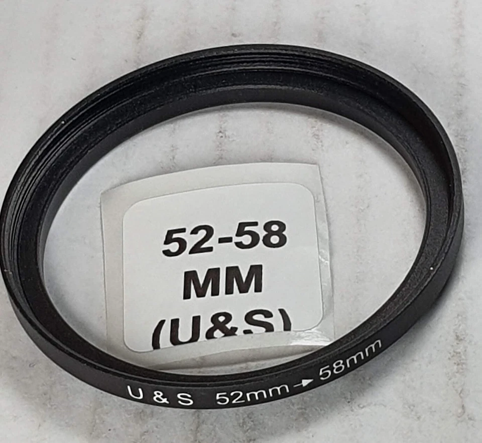 52-58mm Metal Step Up Adapter Ring 52mm Lens to 58mm Filter Converter E52-E58 - Image 3 of 4