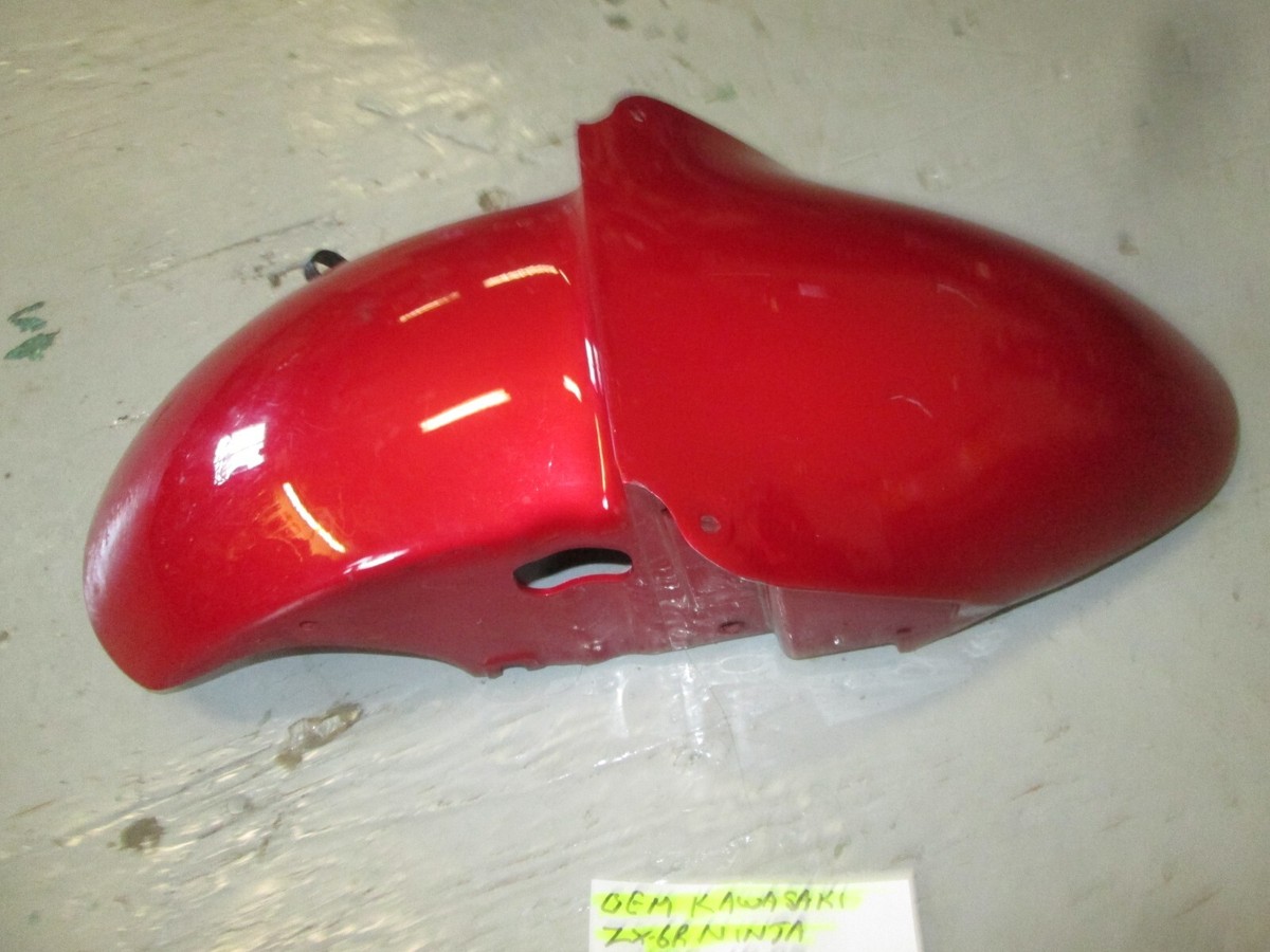 OEM KAWASAKI 1998 - 1999 ZX-6R NINJA Front fender 35004-1637 RED