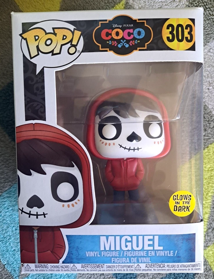 Miguel Glow Pop 303 - Coco Funko Pop! Vinilo 2017 - abovedado + protector Foto 2 de 4