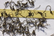 1 Gross of French Earring Hooks w/Bead  Coil Findings Bronze 19mm Jewelry/144pc