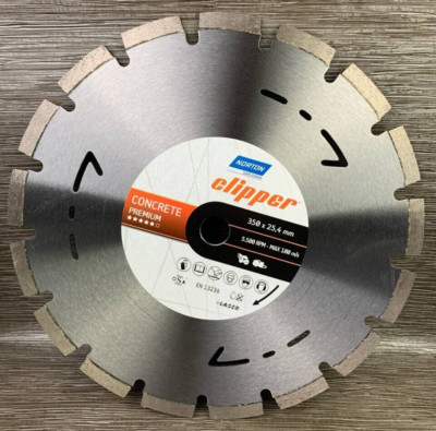 Norton Saint-Gobain Clipper Diamond Cutting Disc 70184601440 Dimensions 350x25.4