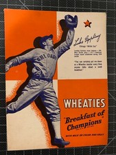 1937 WHEATIES SERIES 8 LUKE APPLING CHICAGO WHITE SOX CEREAL BOX PANEL EX+