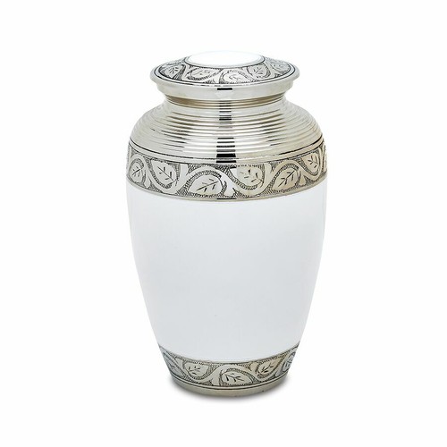 Grecian White Set of 3 - Adult, Keepsake, Heart - Cremation Urns for Ashes - Picture 2 of 4