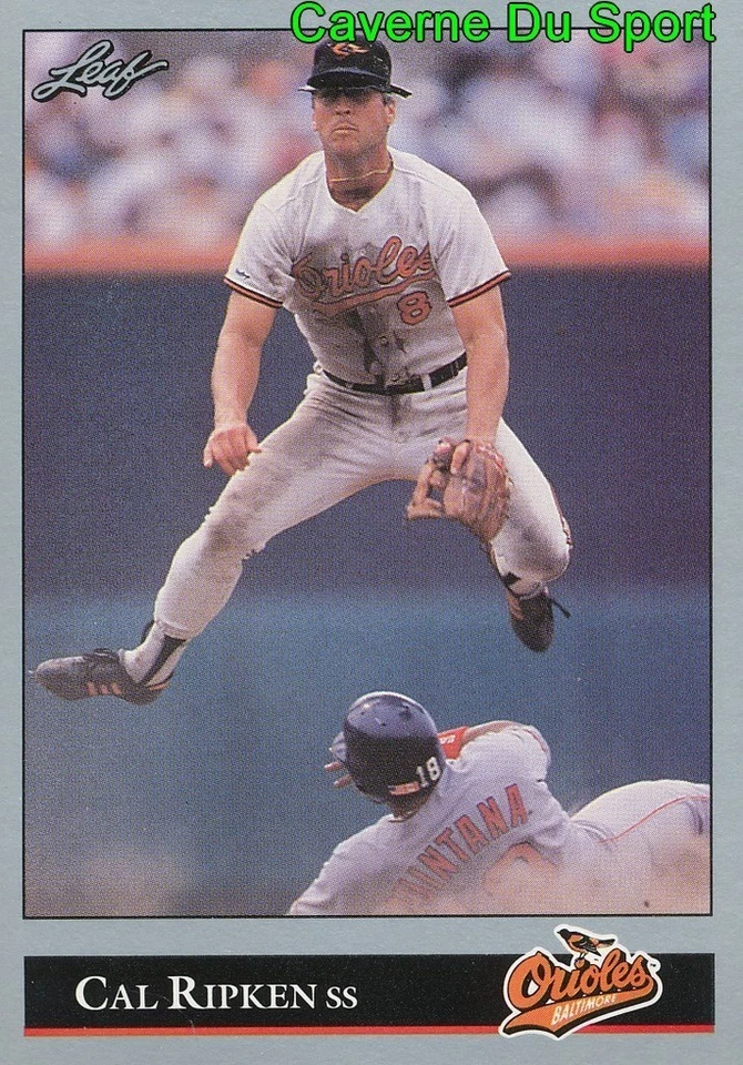 052 CAL RIPKEN JR. BALTIMORE ORIOLES BASEBALL CARD LEAF 1992 - Photo 1/1