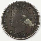 1902 United States Liberty "V" Nickel - Very Fine (VF) KM#112 Corrosion 6676-AH — photo 1