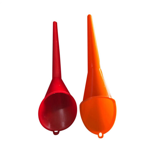 2 Pcs Long Neck Stem Funnel Transmission Filler Engine Oil Liquid Fluid Fuel