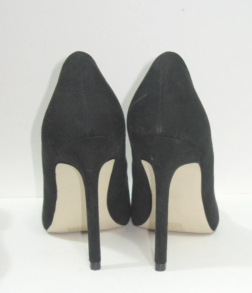 Asks Black Suede Round Toe Stiletto Pumps - size 5 - Image 4 of 4