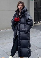 Fashion Womens Hooded Long Jacket Cotton Loose Coat Winter Thick Outwear Parka