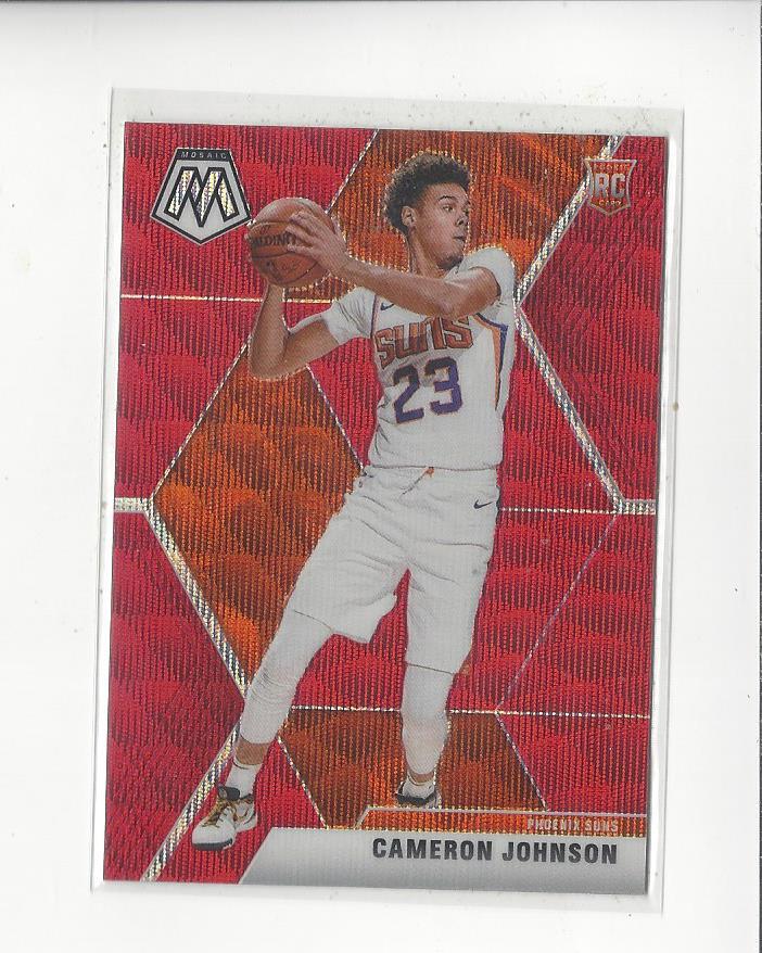 2019-20 Panini Mosaic Mosaic Red Wave #203 Cameron Johnson Rookie Suns