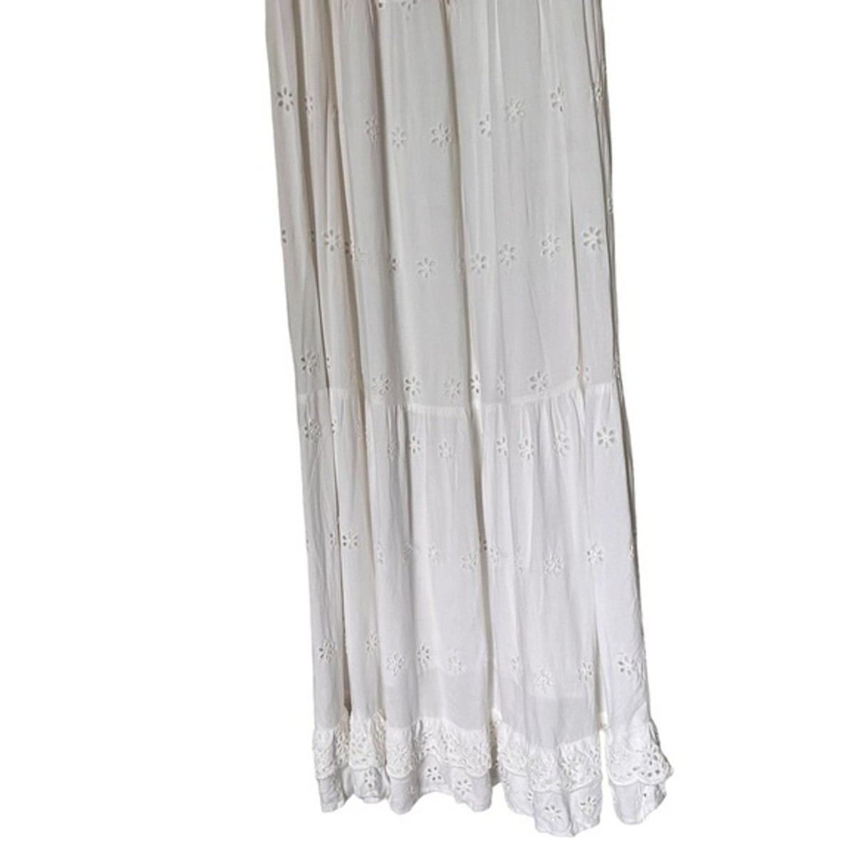 Jessica Simpson White Eyelet Tiered Maxi Dress | eBay