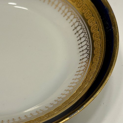 Set(2) Limoges Porcelain Demitasse Cups Saucers Blue Band W/Gold M. Guerin & Co - Picture 11 of 17