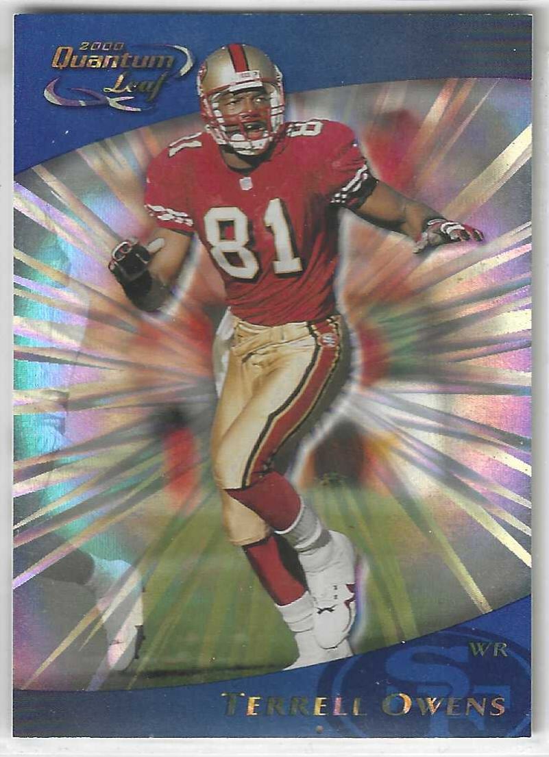 2000 Quantum Leaf #243 Terrell Owens San Francisco 49ers Chatanooga HOF