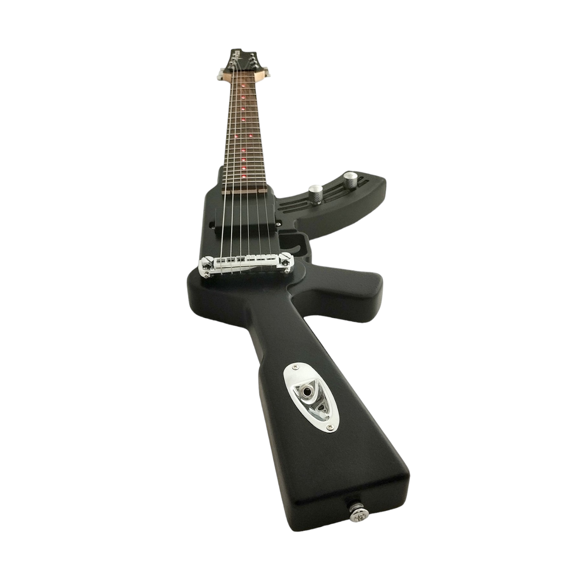 和楽器 AK47 Haze HDE500BK Gun-Shaped(AK47) Electric Guitar,LED Lights on