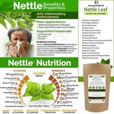 Organic Stinging Nettle Powder Flour with many Health Benefits Best Quality  BIO | eBay
