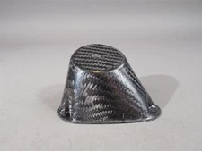 Motorcycle Tri-Oval Carbon Fiber Blank End Cap Muffler Housing / Exhaust Sleeve